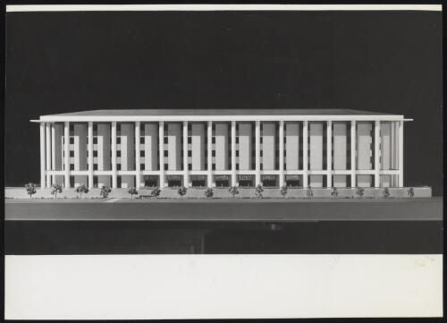Scale model of the National Library of Australia building, Canberra, 1962, 2 / Max Dupain