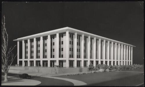 Scale model of the National Library of Australia building, Canberra, 1962, 3 / Max Dupain