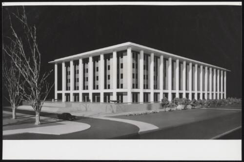 Scale model of the National Library of Australia building, Canberra, 1962, 1 / Max Dupain