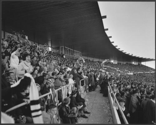 Crowd in the stands, Moorabbin football stadium, Victoria, 1965, 1 [picture] / Wolfgang Sievers