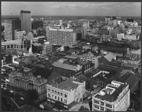 Melbourne view from [the] I.C.I. Building, corner Victoria and Albert Street, with Princess Theatre [in the] left foreground, 1968 [picture] / Wolfgang Sievers