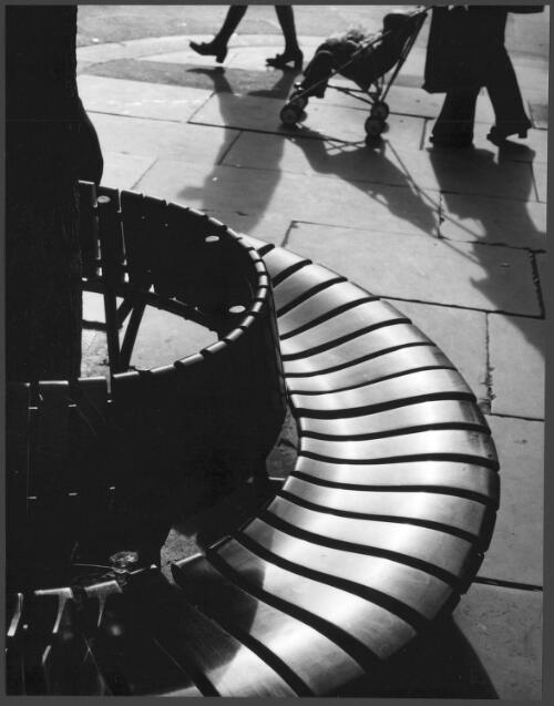 [Detail of] seating outside Town Hall, Swanston Street, Melbourne, Victoria, 1975 [picture] / Wolfgang Sievers