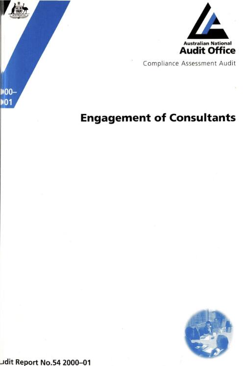 Engagement of consultants / the Auditor-General