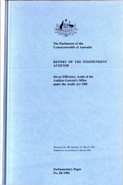 Report of the Independent Auditor on an efficiency audit of the Attorney-General's Office under th Audit Act 1901