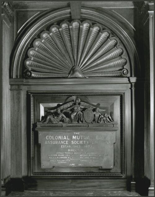 Interior detail of the old Colonial Mutual Life Building, corner of Collins and Elizabeth Streets, Melbourne, Victoria, 1958, 2 [picture] / Wolfgang Sievers