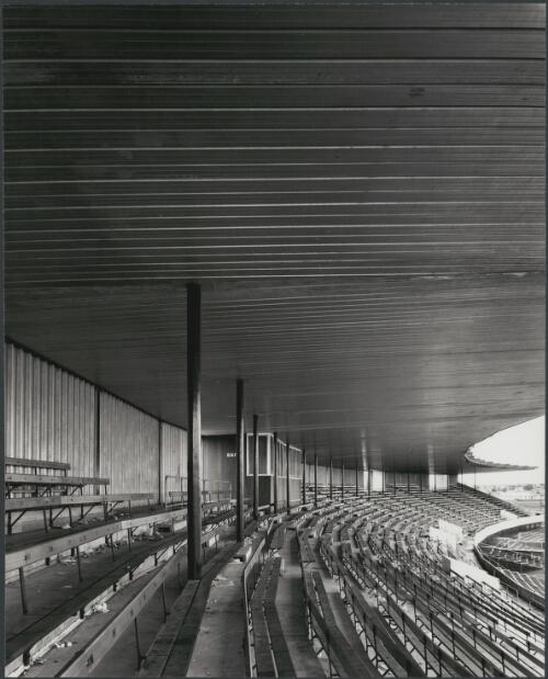 Moorabbin football stadium, roofed with Lysaght steel, Victoria, 1965, 3 [picture] / Wolfgang Sievers