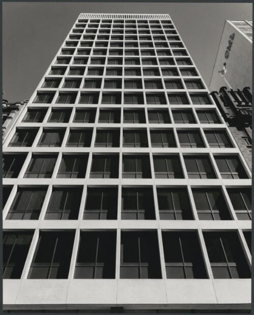 Frontal view of building at 350 Collins Street, Melbourne, Victoria, 1968 [picture] / Wolfgang Sievers