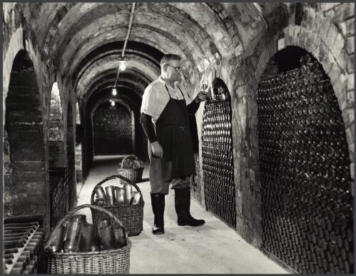 Penfolds' champagne cellars, Auldana, South Australia, 1958, 1 [picture] / Wolfgang Sievers