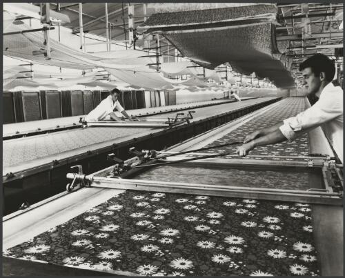 Claudio Alcorso's silk and textile screen printing factory, Hobart, Tasmania, 1954, 1 [picture] / Wolfgang Sievers
