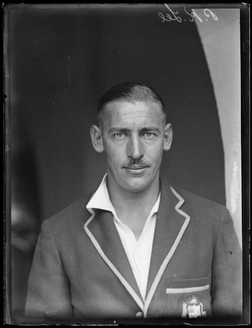 Perker Lee of South Australia wearing his Australian cricketing jersey, New South Wales, ca. 1930s [picture]