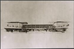 Photograph Of Architectural Drawings For Civic Centre, Canberra 