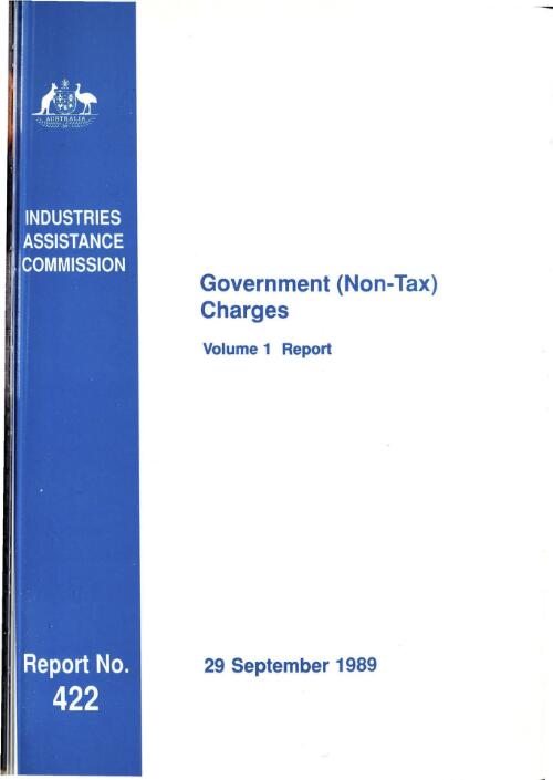 Government (non-tax) charges / Industries Assistance Commission