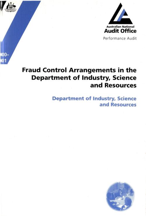 Fraud control arrangements in the Department of Industry, Science and Resources : Department of Industry, Science and Resources / the Auditor-General