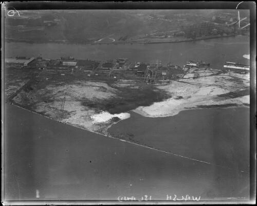 Aerial view of Walsh Island state dockyard and engineering works, Newcastle, New South Wales, ca. 1930 [picture]