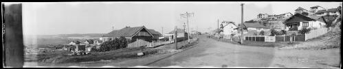 Panoramic view of street with houses, Sydney?, New South Wales, ca. 1920 [picture] / EB Studios