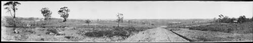 Panoramic view of Hunter's Hill and Woolwich, from Longueville Road? looking south, Sydney, New South Wales [picture] / EB Studios