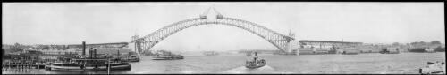 Panorama of Sydney Harbour Bridge under construction, Sydney, 1930, 3 [picture] / EB Studios
