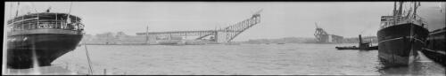 Panorama of the Sydney Harbour Bridge during construction, 1929 [picture] / EB Studios
