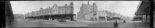 Panorama of buildings on George Street west, Sydney [picture] / EB Studios