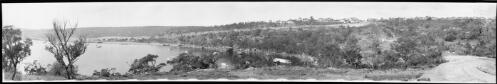 Panorama of Spit Road, the first Spit Bridge far left, Mosman, New South Wales [picture] / EB Studios