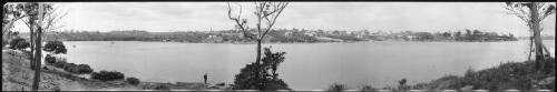 Panoramic views of harbour and residential houses, New South Wales [picture] / EB Studios