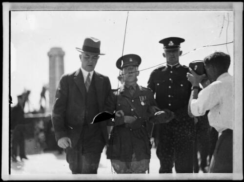 Francis de Groot being arrested at the opening of the Sydney Harbour Bridge, Sydney, 19 March 1932 [picture]