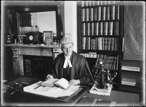 High Court of Australia Justice Isaac Isaacs reading in his office, Sydney, ca. 1930, 2 [picture]