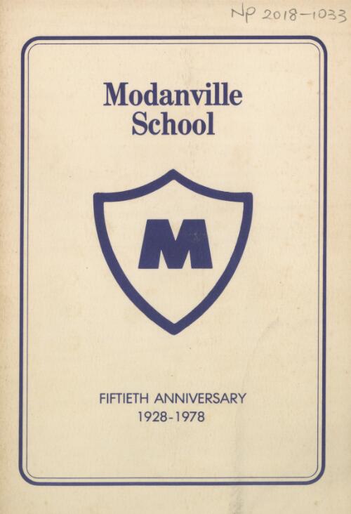 Modanville School : fiftieth anniversary 1928-1978