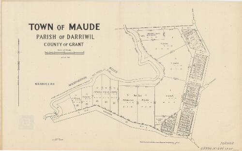 Town of Maude, Parish of Darriwil, County of Grant [cartographic material] / photo-lithographed at the Department of Lands and Survey, Melbourne