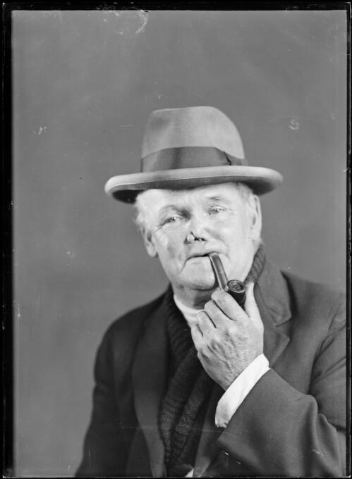 Man smoking a pipe, New South Wales, ca. 1930, 1 [picture]