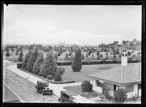 Parliament house and surrounds as viewed from the Canberra Hotel, Canberra, 1933 1 [picture]
