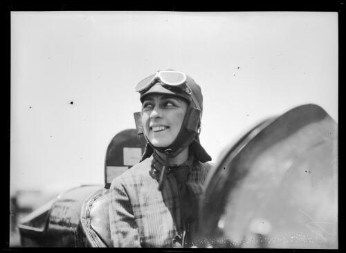 Miss M. Jenkins in her Bugatti race car, New South Wales, ca. 1930s, 2 [picture]