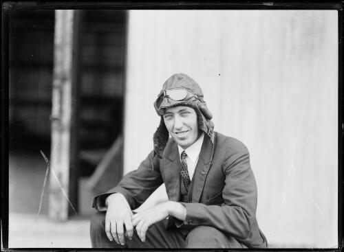 Aviator Captain Wacket wearing a suit and aviation cap, New South Wales, ca. 1930s [picture]