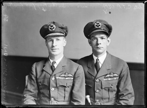Portrait of Charles Thomas Philippe Ulm and Charles Kingsford Smith in RAAF uniform, New South Wales, ca. 1925 [picture]