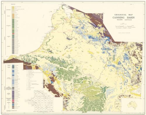 Geological map Canning Basin, Western Australia [cartographic material] / compiled by J.J. Veevers and A.T. Wells