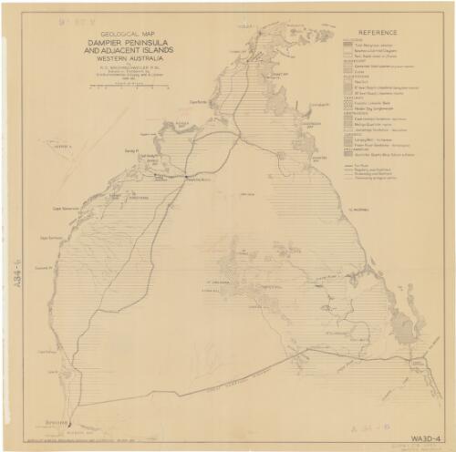 Geological map Dampier Peninsula and adjacent islands Western Australia [cartographic material] / by R.O. Brunnschweiler