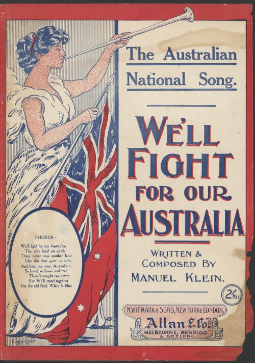 We'll fight for our Australia [music] / written and composed by Manuel Klein