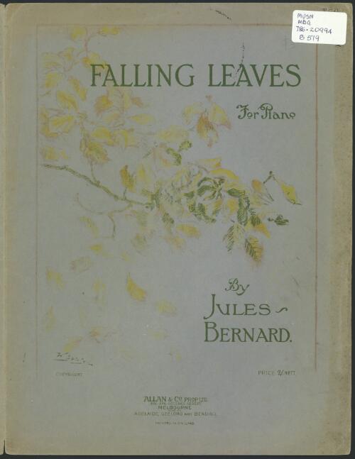 Falling leaves [music] : for piano / by Jules Bernard
