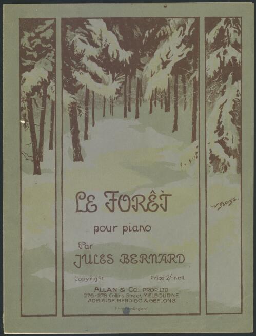 Le foret [music] : pour piano / par Jules Bernard