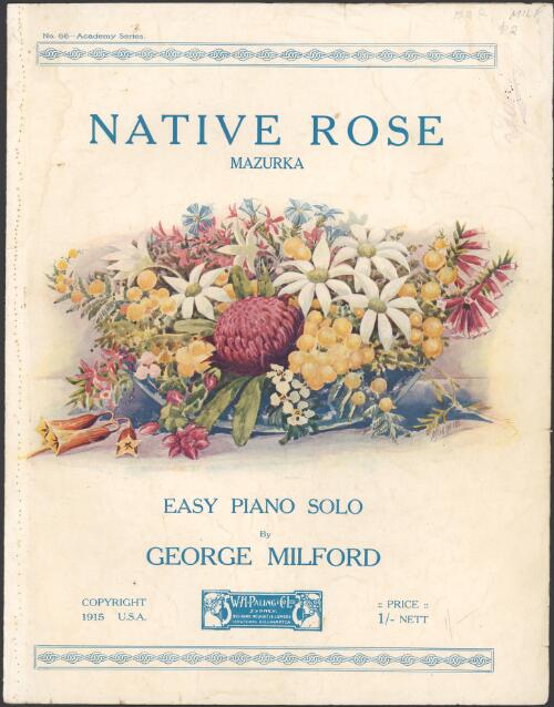Native rose, mazurka [music] : easy piano solo / by George Milford