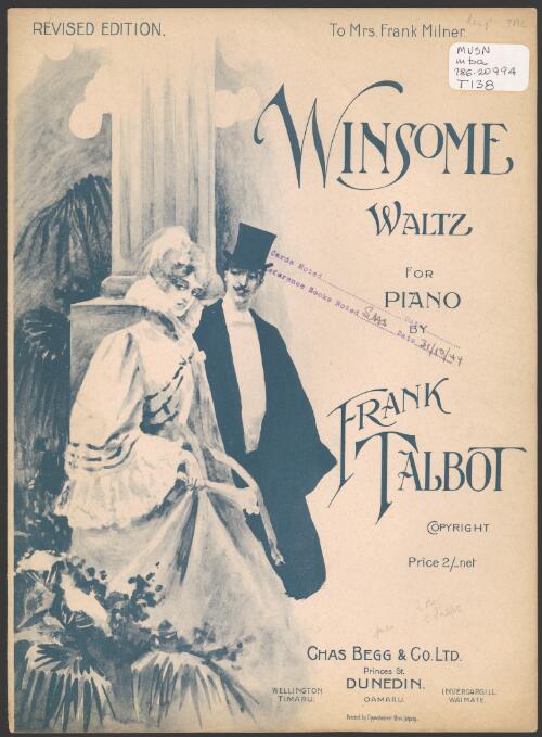 Winsome [music] : waltz, for piano / by Frank Talbot