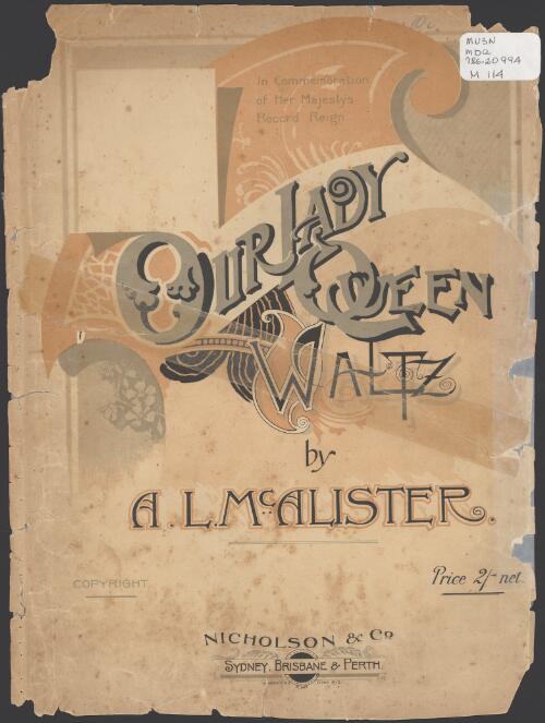 Our Lady Queen waltz [music] / by A.L. McAlister