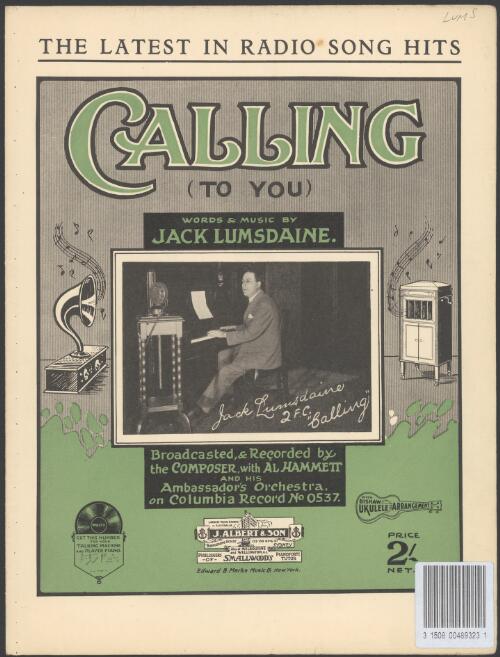 Calling (to you) [music] / words & music by Jack Lumsdaine
