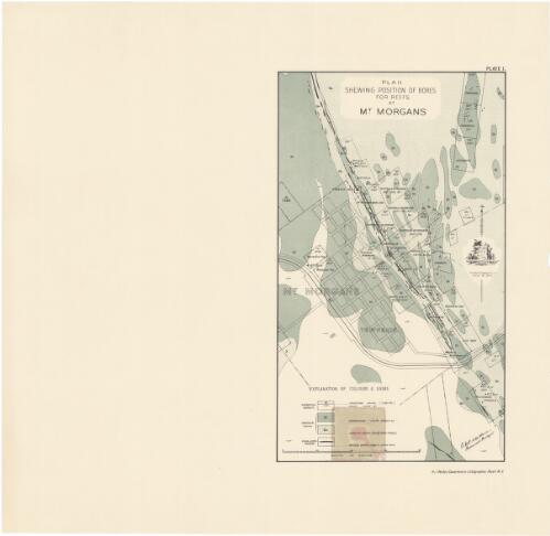 Plan shewing position of bores for reefs at Mt. Morgans [cartographic material] / [Mount Margaret Gold Field, W.A.]
