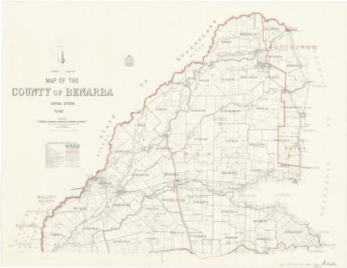 Map of the County of Benarba, Central Division, NSW / compiled, drawn & printed at the Department of Lands, Sydney, N.S.W