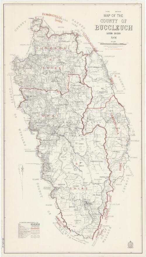 Map of the County of Buccleuch, Eastern Division, NSW / compiled, drawn & printed at the Department of Lands, Sydney, N.S.W. ; W. Bergelin