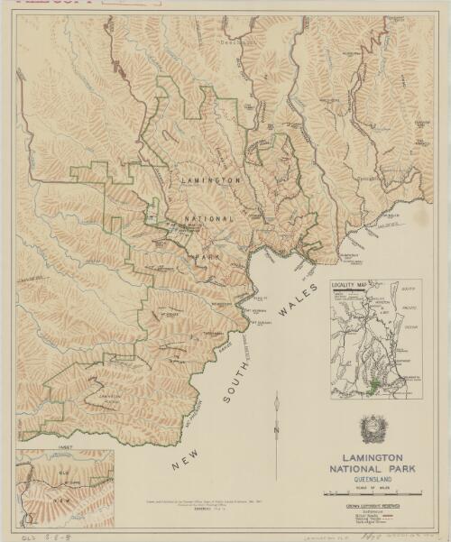 Sketch map Lamington National Park. [cartographic material] : Queensland
