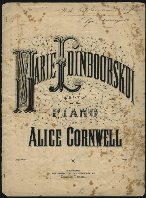 Marie Edinboorskoi [music] : waltz for the piano / by Alice Cornwell
