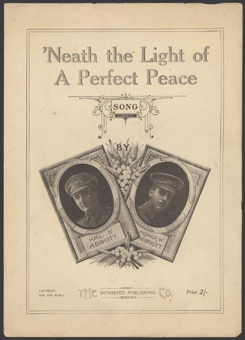 Neath the light of a perfect peace [music] : song / by Hal D. Abbott, Arthur W. Abbott