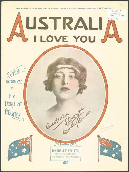 Australia, I love you [music] / words by Edgar Leslie ; music by Archie Gottler